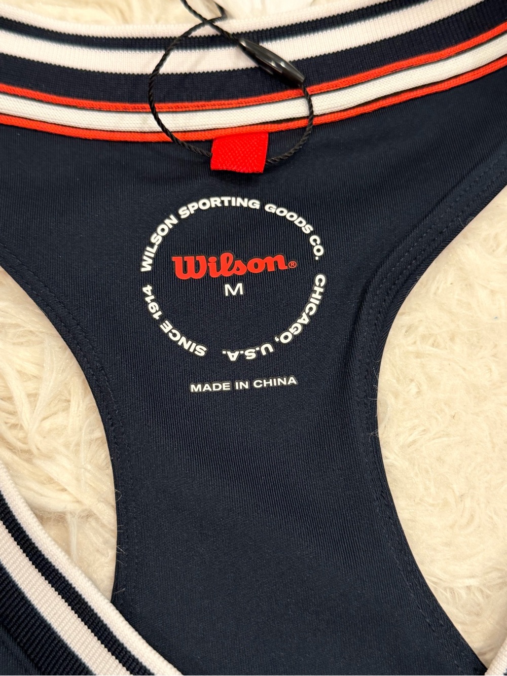 NEW Wilson Women's Tiebreaker Lined Tennis Dress Medium Navy Blue Racerback - Picture 7 of 9